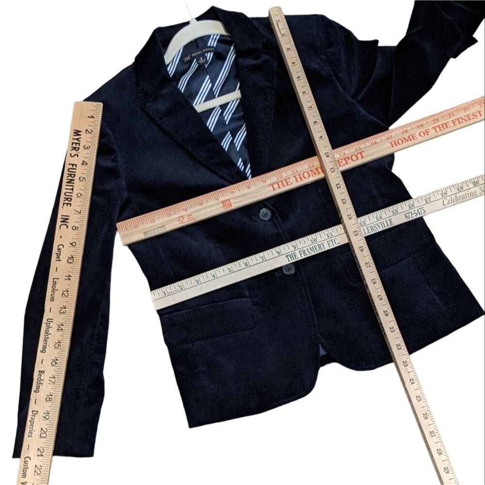 Brooks Brothers 346 navy blue brushed corduroy blazer velvet holiday career 4 - Picture 4 of 8